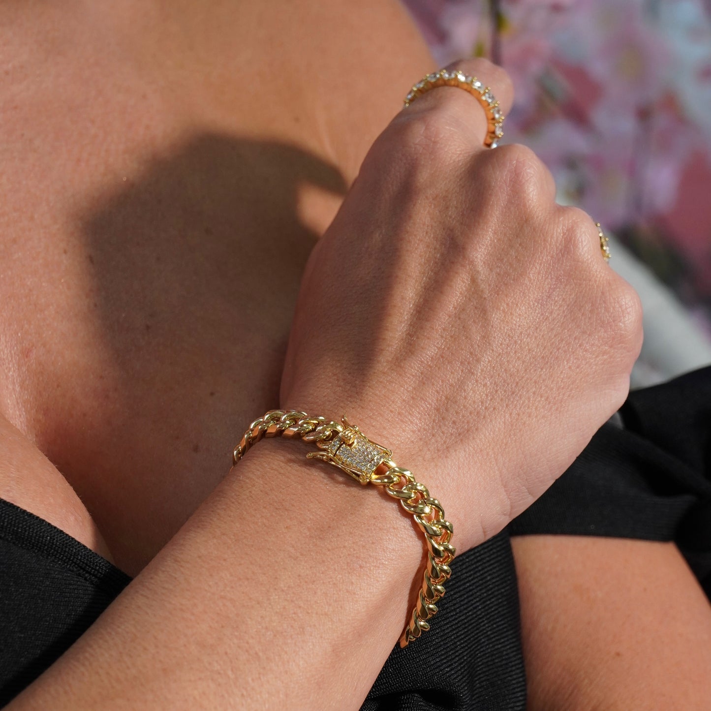 8 INCHES 8MM LINKS BRACELET | 18K Gold Plated