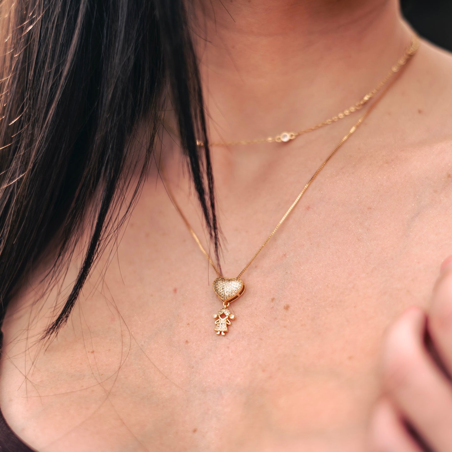 GIRL NECKLACE | Double 18K Gold Plated