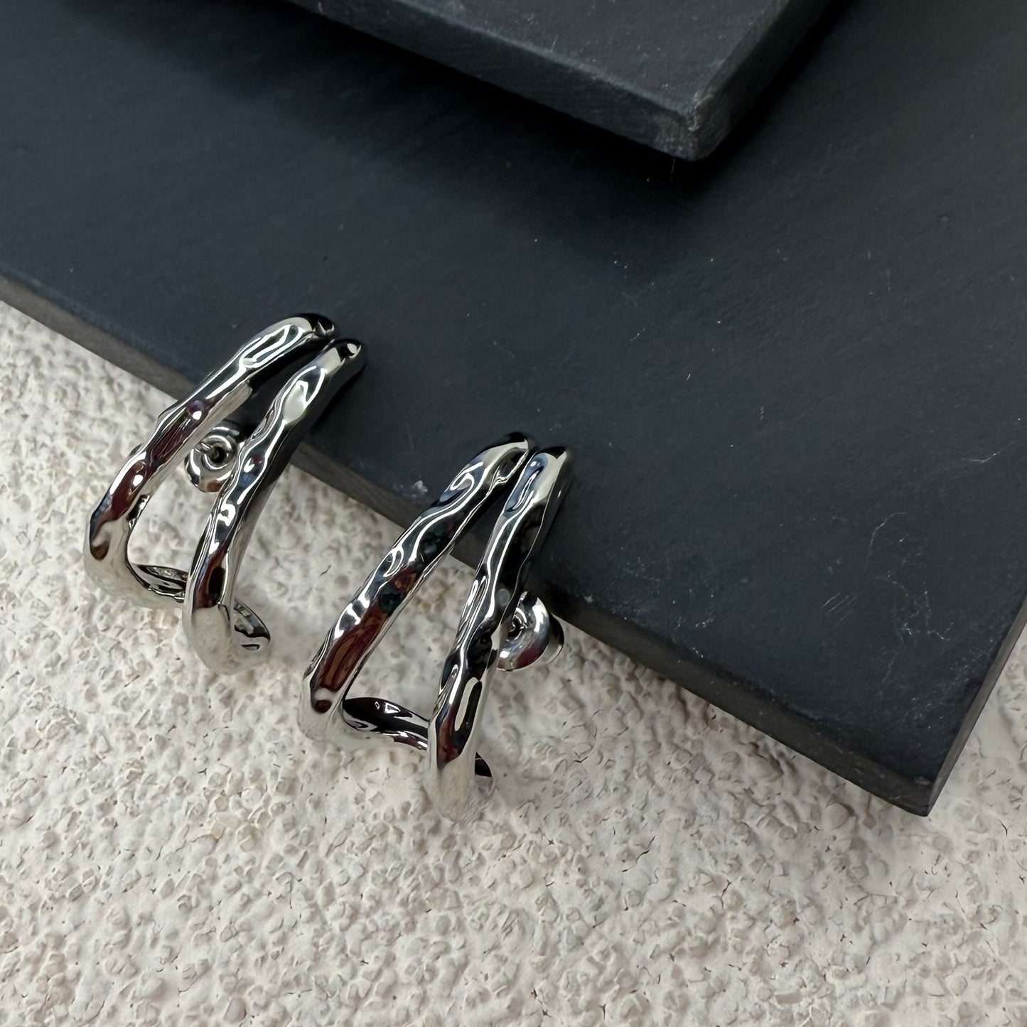 NAYA Earrings | White Rhodium Plated