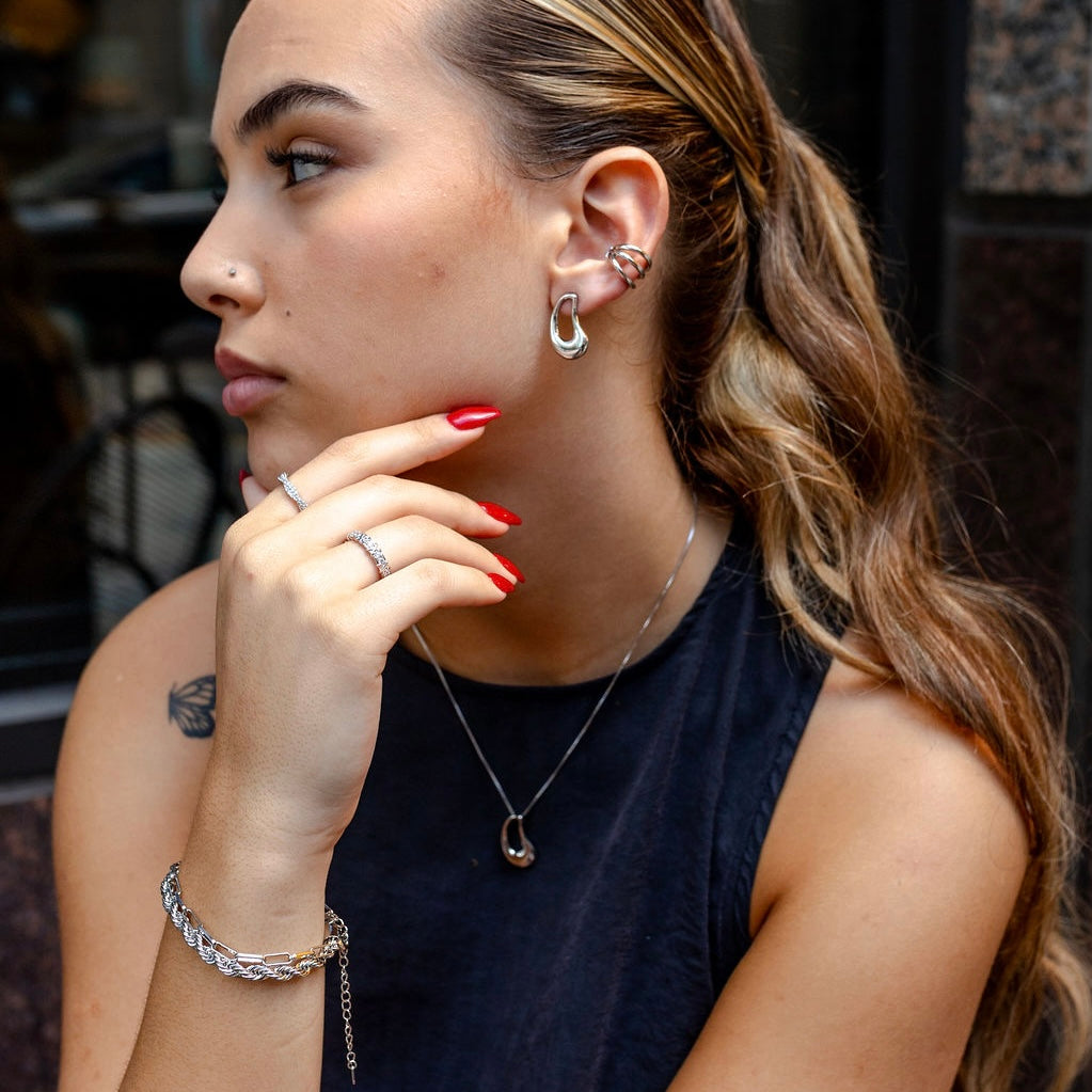 ALVA Set | White Rhodium Plated