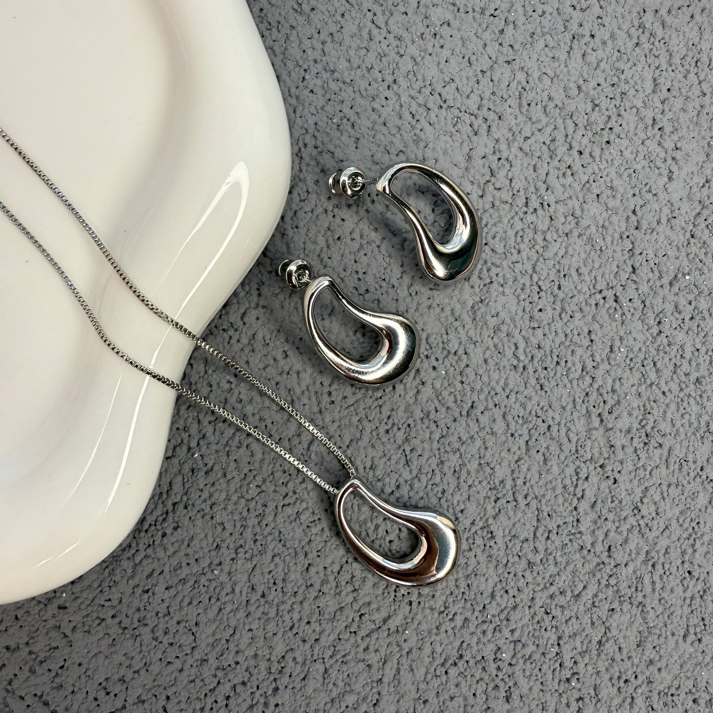 ALVA Set | White Rhodium Plated