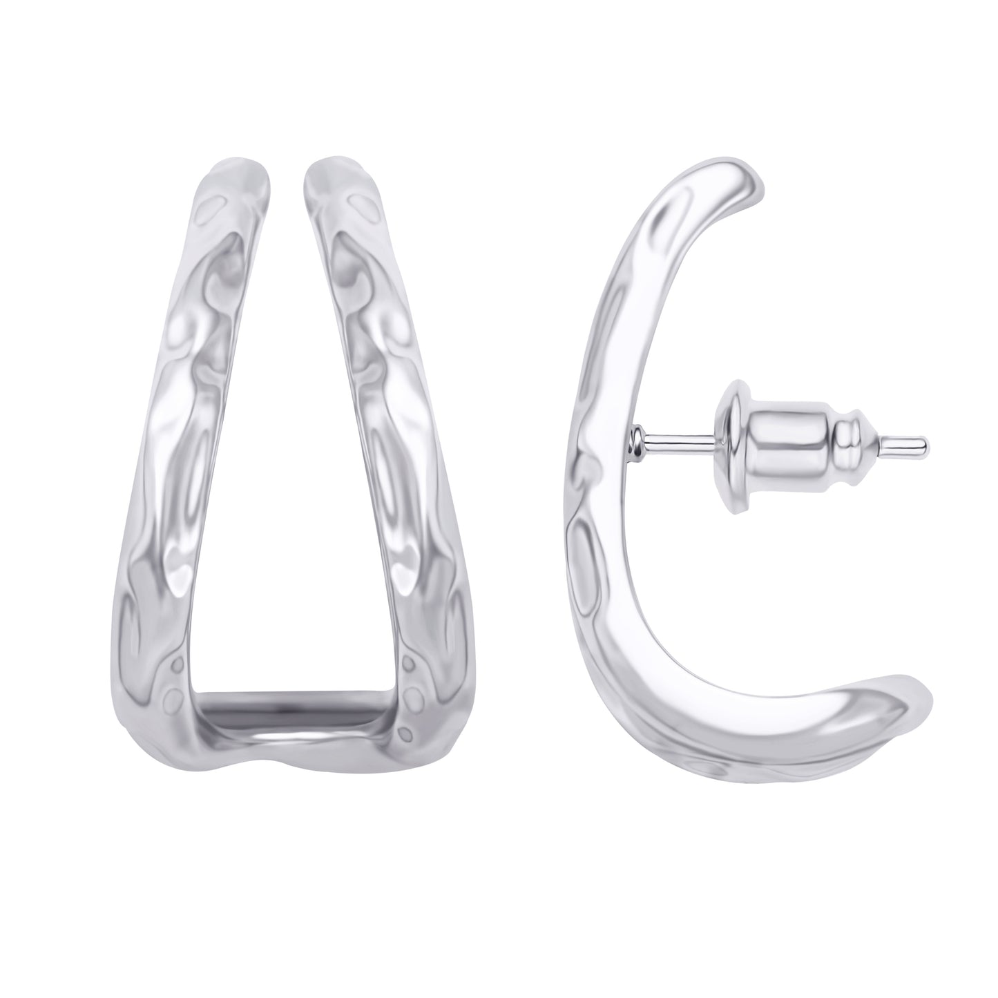 NAYA Earrings | White Rhodium Plated