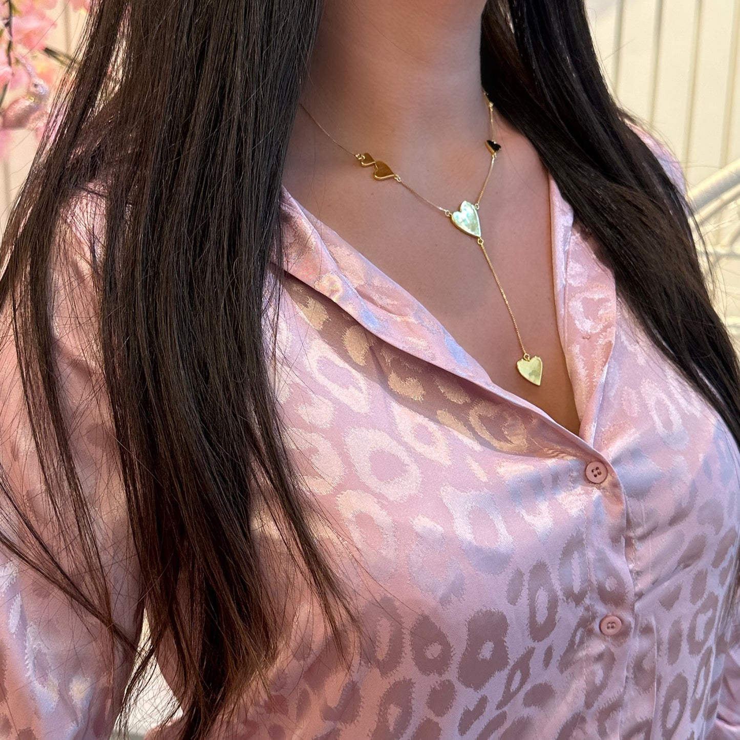 LOVELY HEARTS NECKLACE | Double 18k Gold Plated