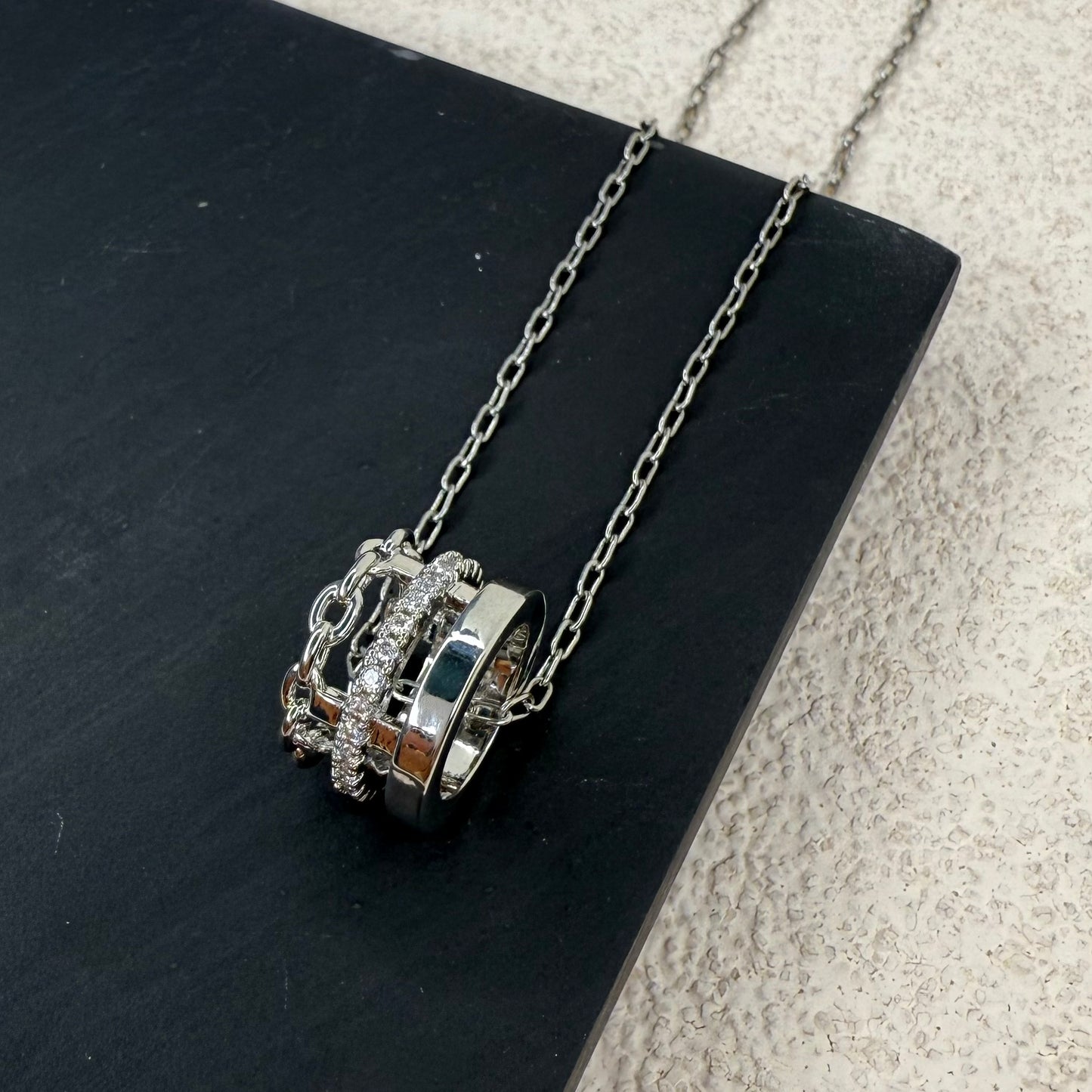 CLEO Necklace | White Rhodium Plated