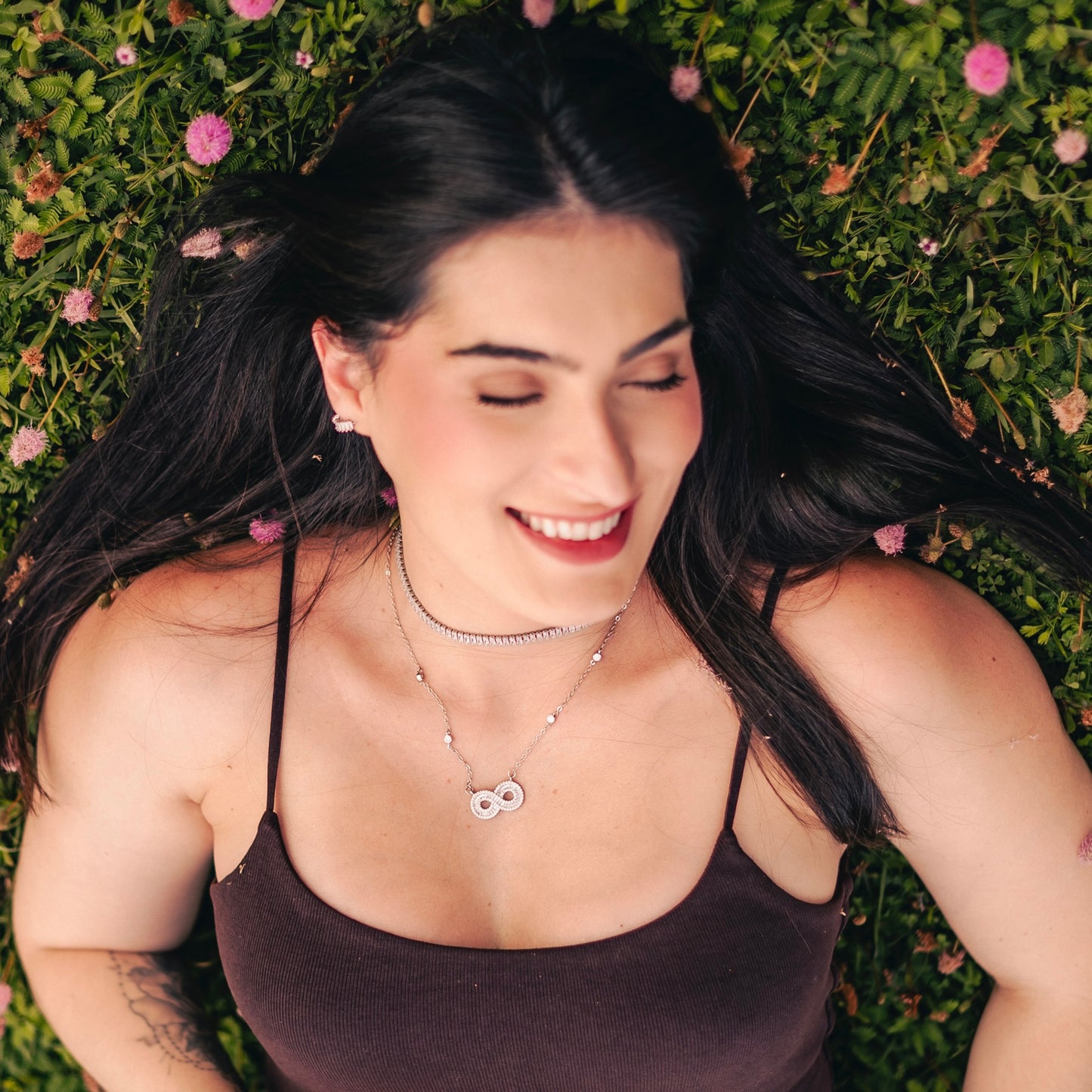 INFINITY NECKLACE | White Rhodium Plated