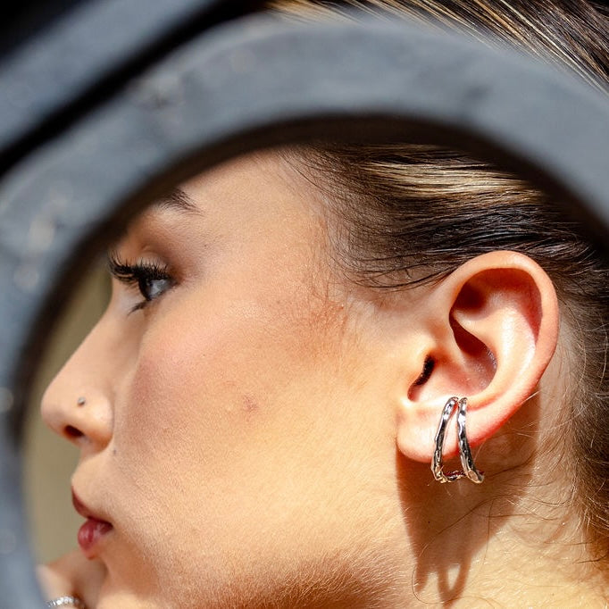 NAYA Earrings | White Rhodium Plated