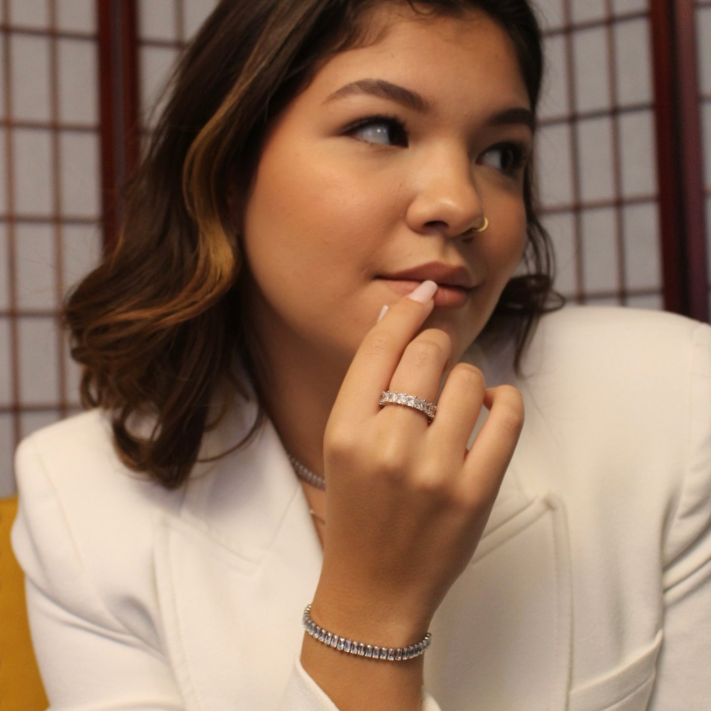 LUX BRACELET | White Rhodium Plated