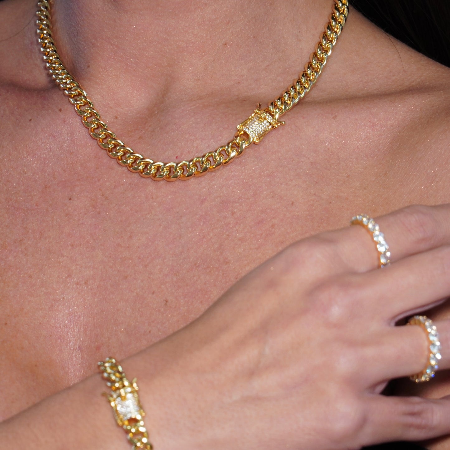 20 INCHES 8MM LINKS NECKLACE | 18K Gold Plated