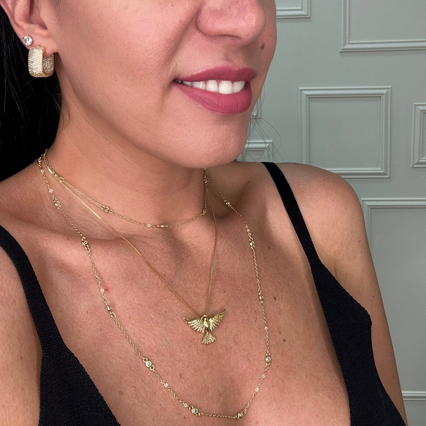 HOLY SPIRIT NECKLACE | Double 18K Gold Plated.
