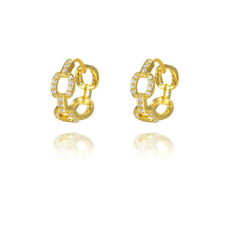 LINKS CHAIN HOOPS | 18K Gold Plated