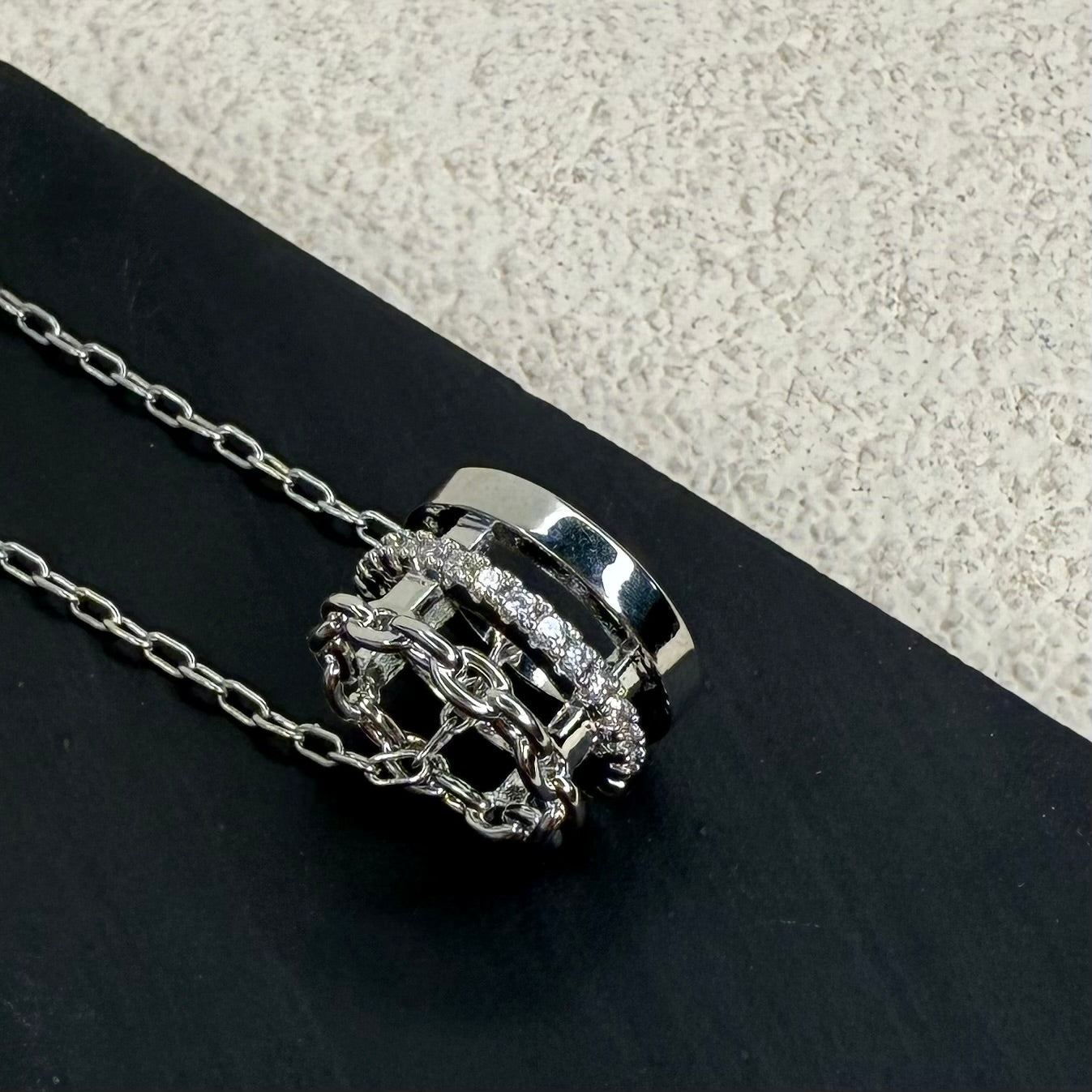 CLEO Necklace | White Rhodium Plated