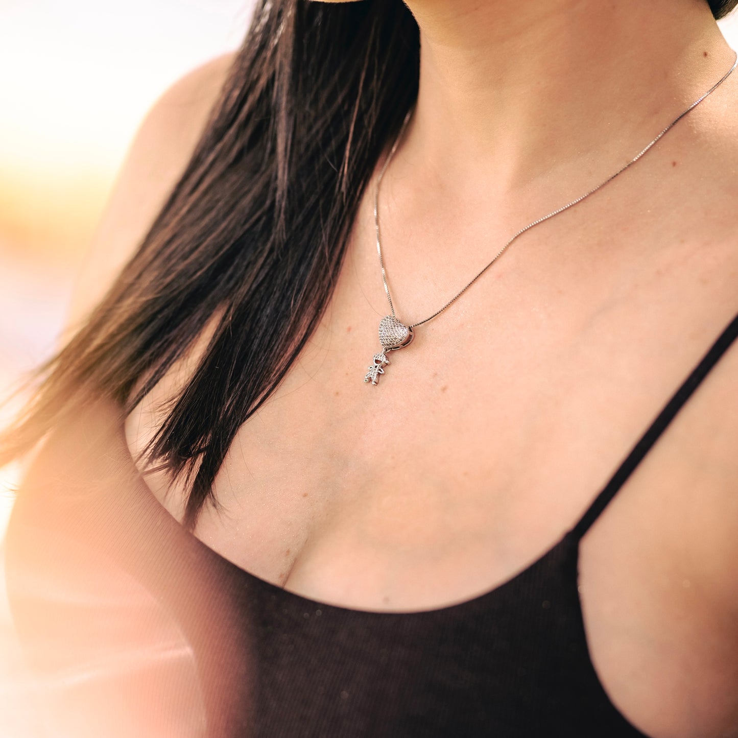 BOY NECKLACE | Double White Rhodium Plated