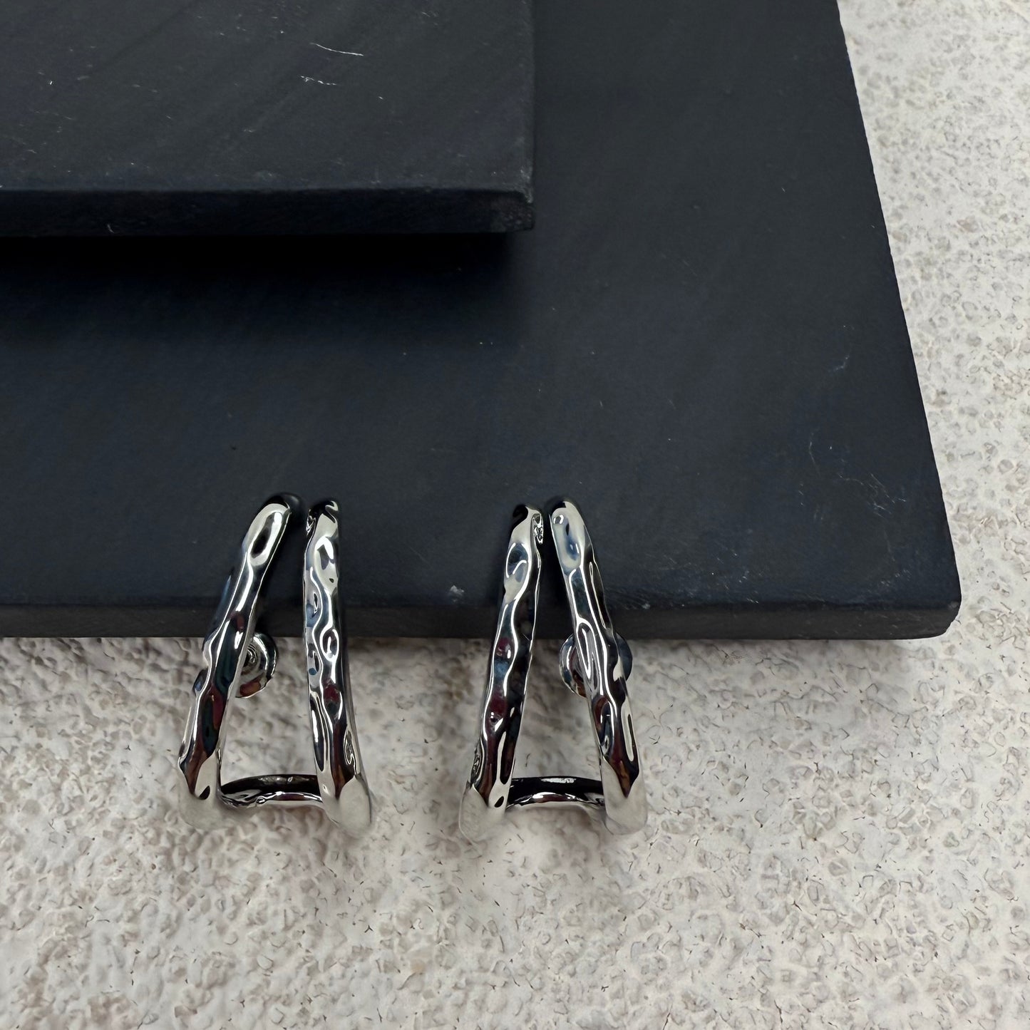 NAYA Earrings | White Rhodium Plated