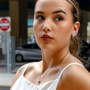 FLORA Necklace | White Rhodium Plated