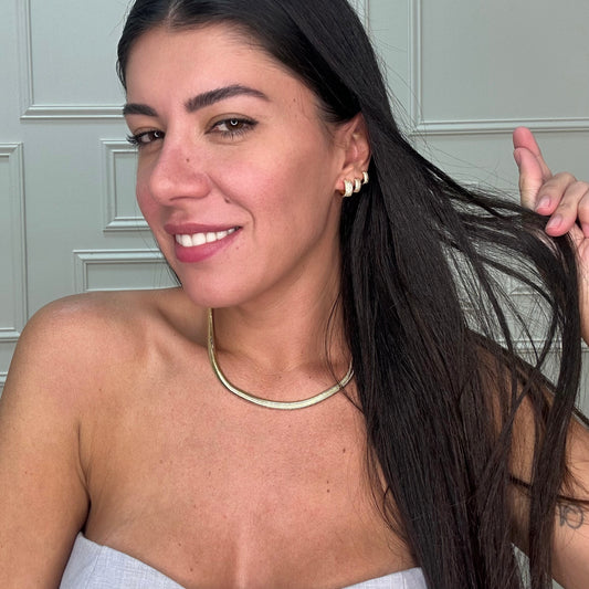 HOOPS TRIO EARRINGS | Double 18K Gold Plated - Unique Brazilian Jewelry
