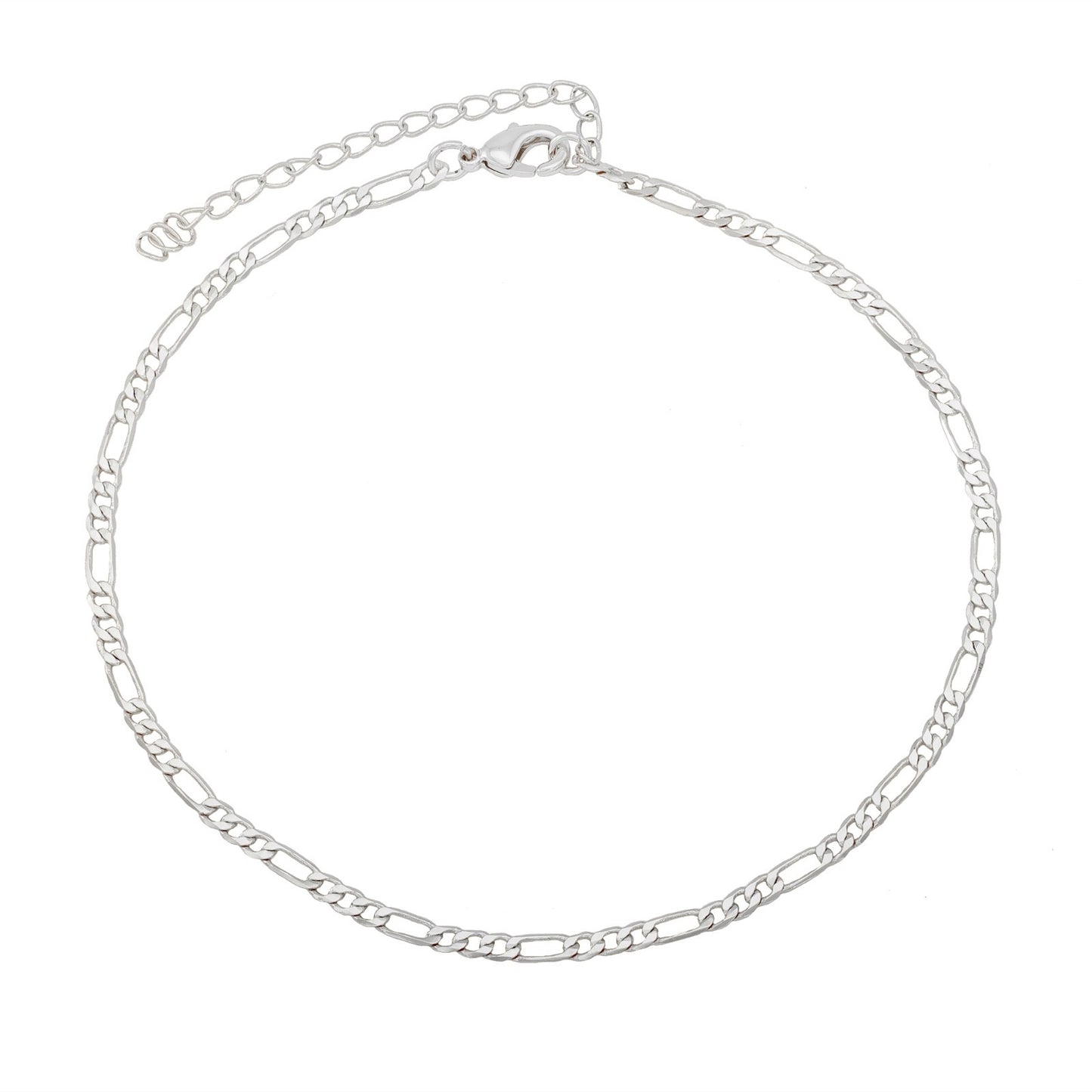 ITALIAN ANKLET | White Rhodium Plated - DIY