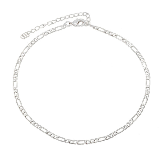 ITALIAN ANKLET | White Rhodium Plated - DIY