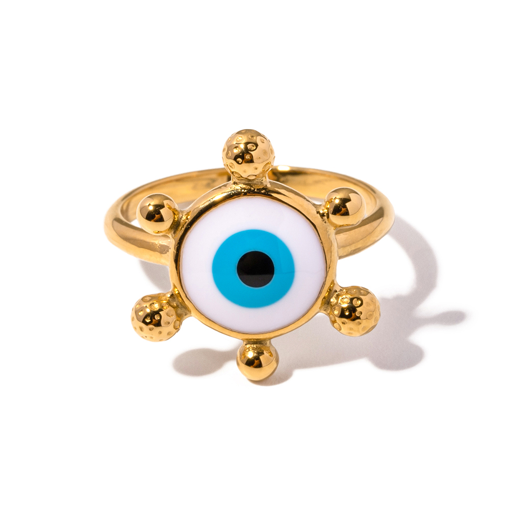 EVIL EYE RING SIZE 8 | Stainless steel - 18K Gold Plated