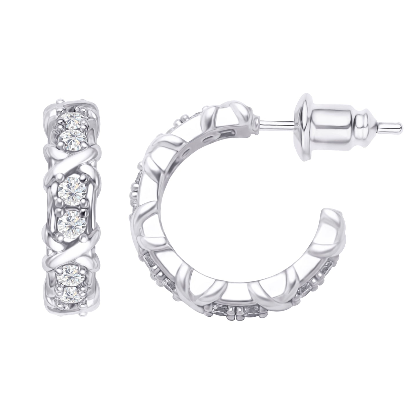 VIVELLE Earrings | White Rhodium Plated