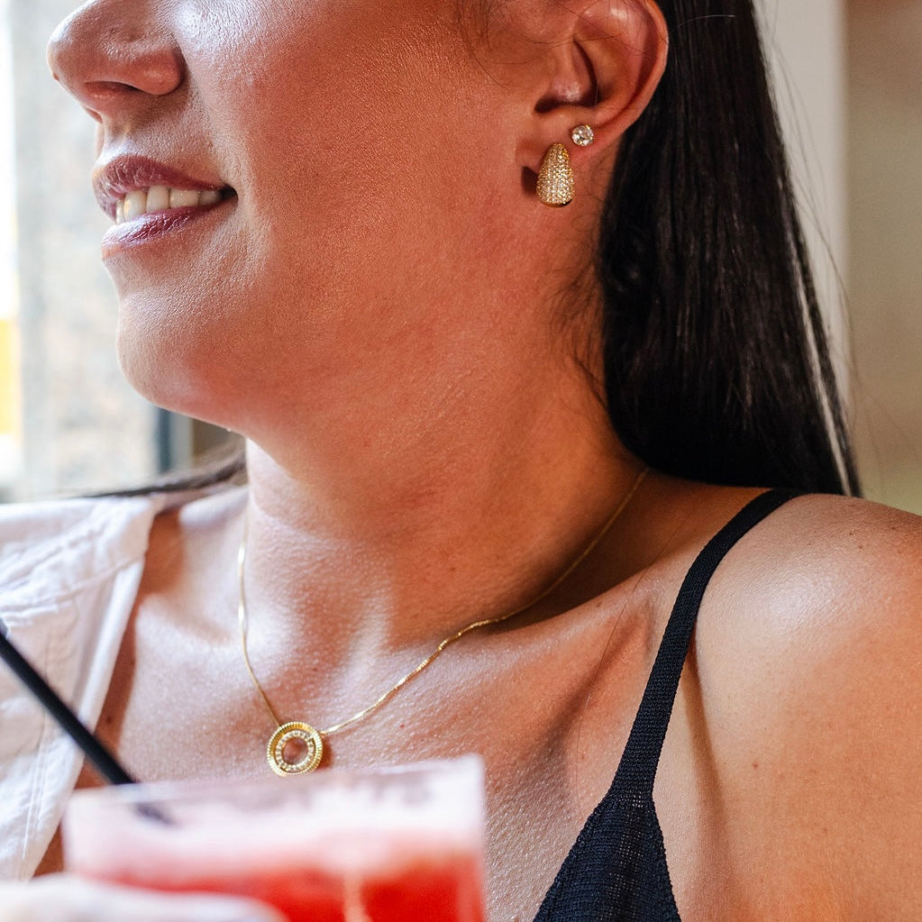CIRCLE TRIO EARRINGS | 18K Gold Plated