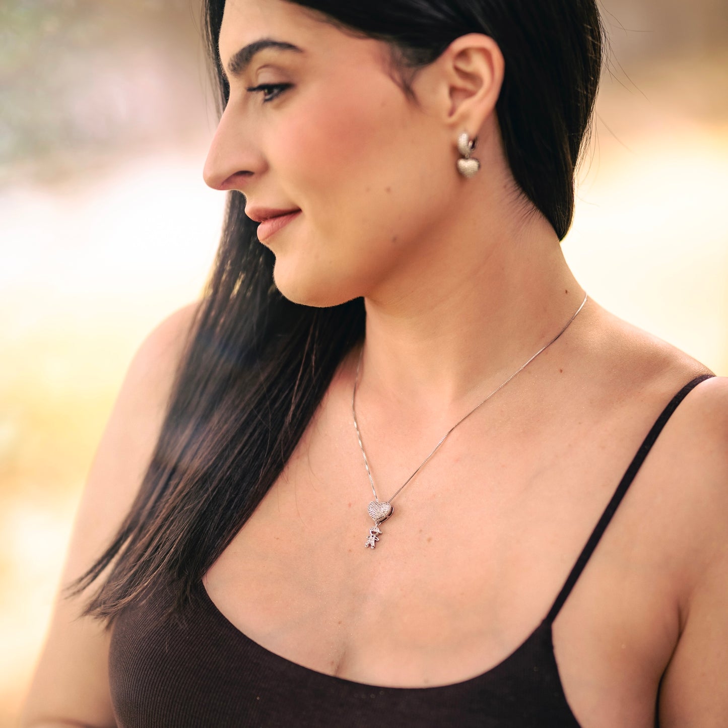 BOY NECKLACE | Double White Rhodium Plated