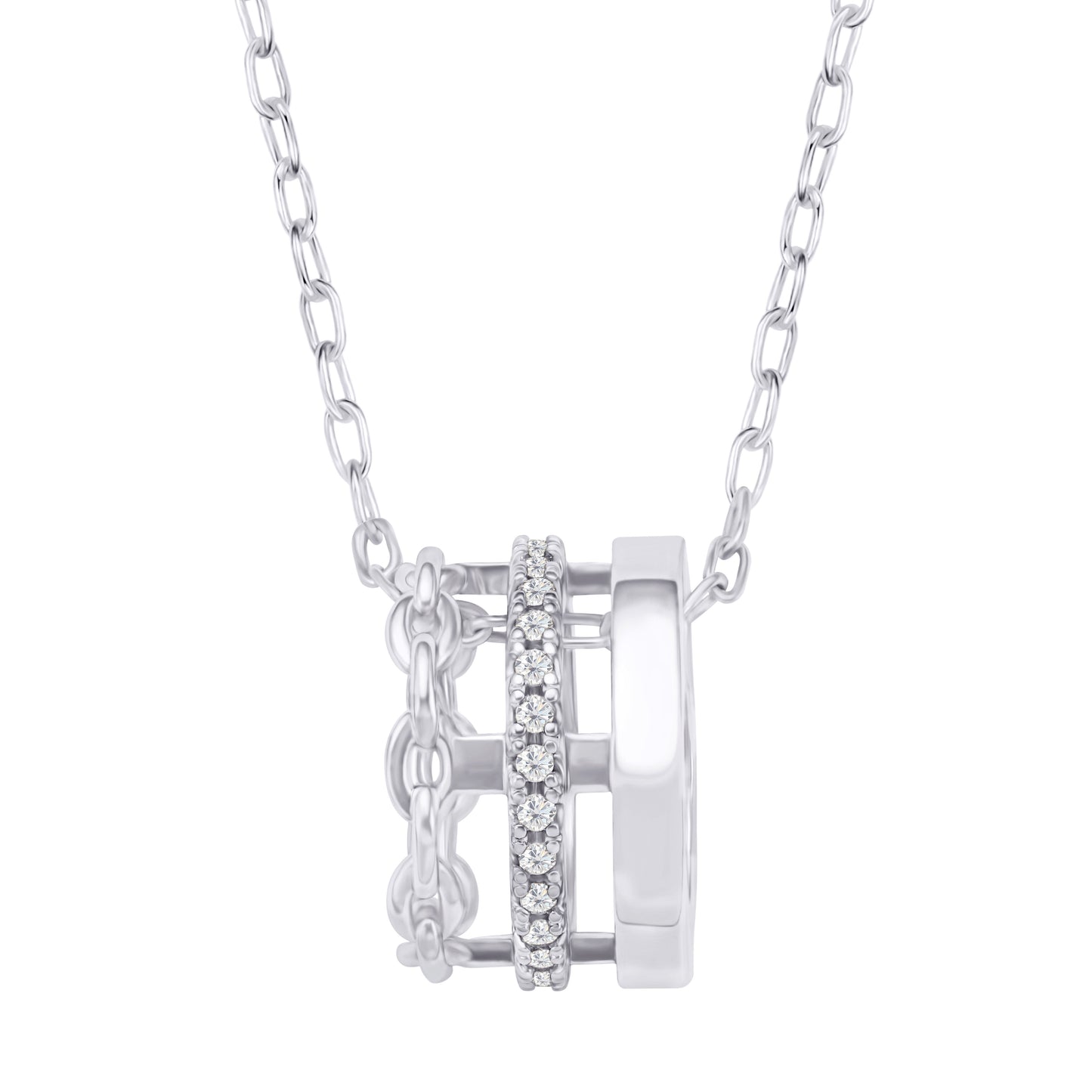 CLEO Necklace | White Rhodium Plated