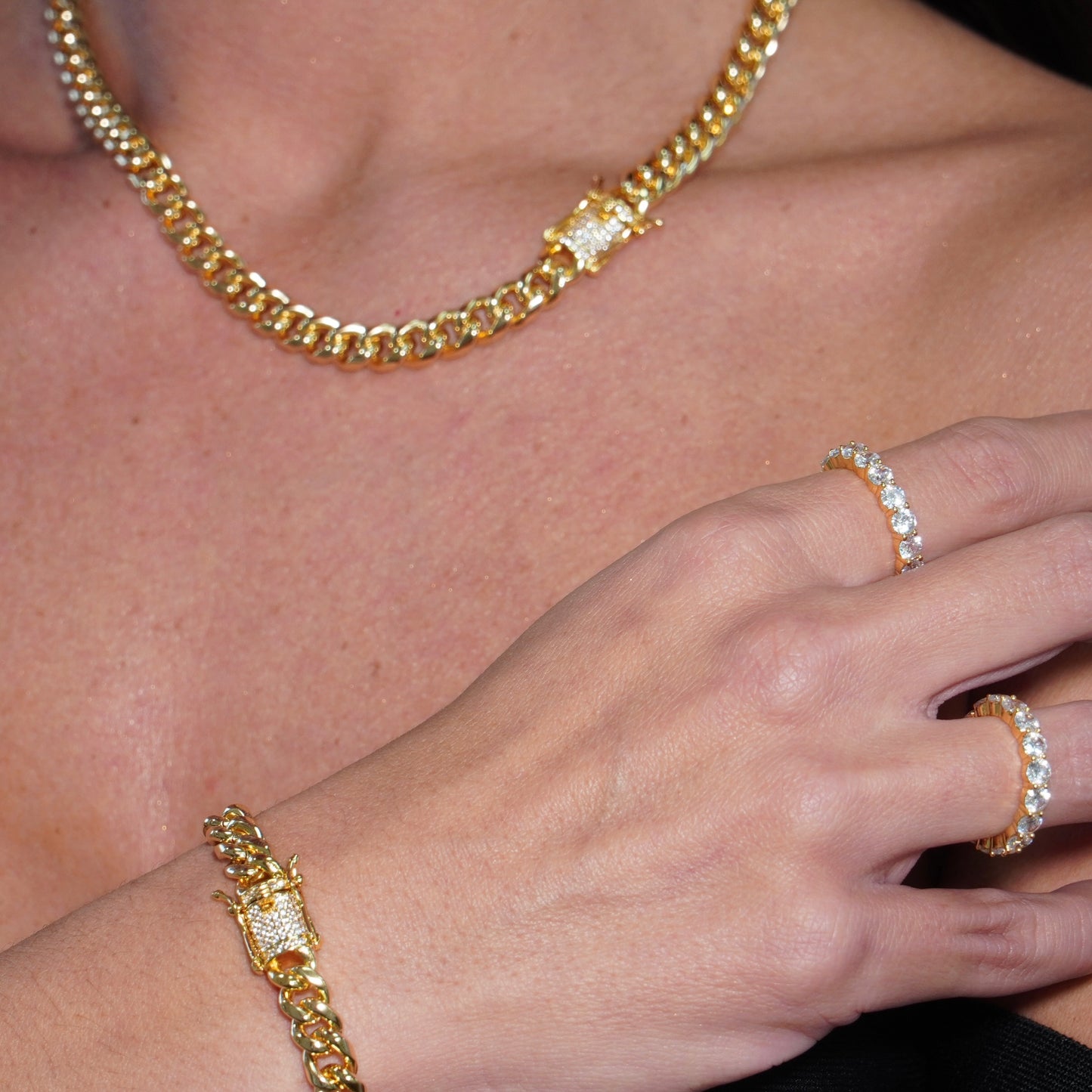 8 INCHES 8MM LINKS BRACELET | 18K Gold Plated