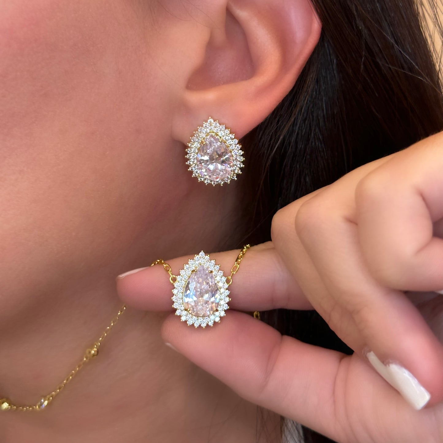 LUXURIOUS DROP SET | Double 18K Gold Plated