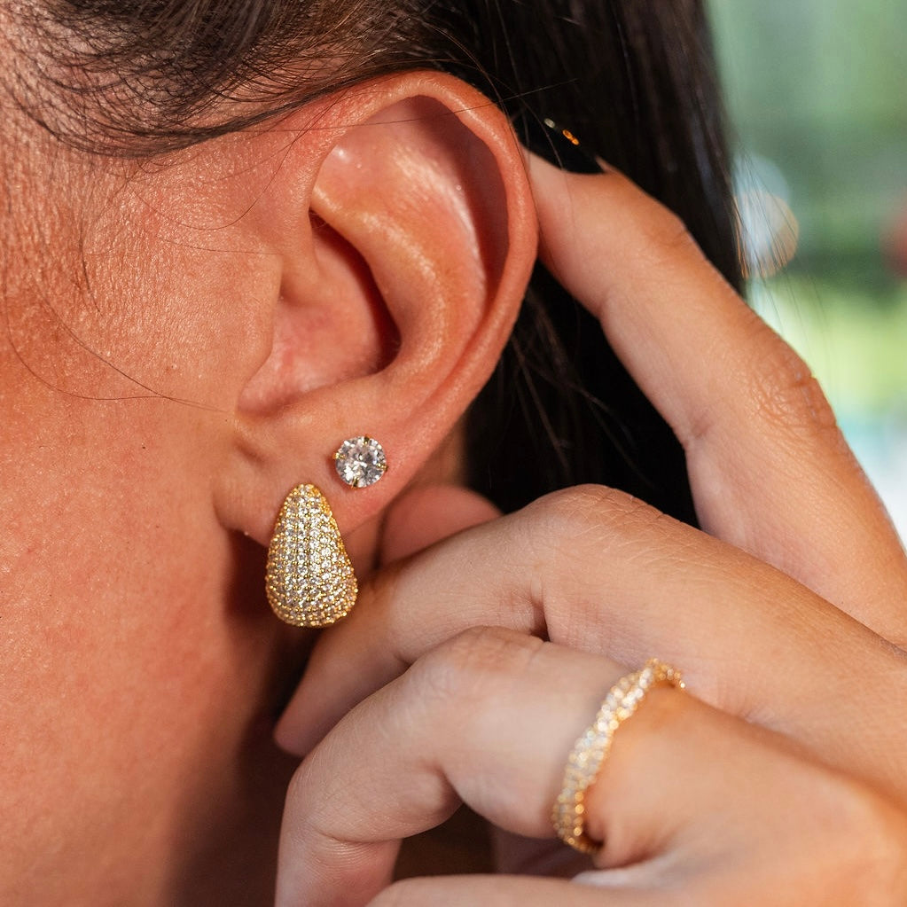 CIRCLE TRIO EARRINGS | 18K Gold Plated