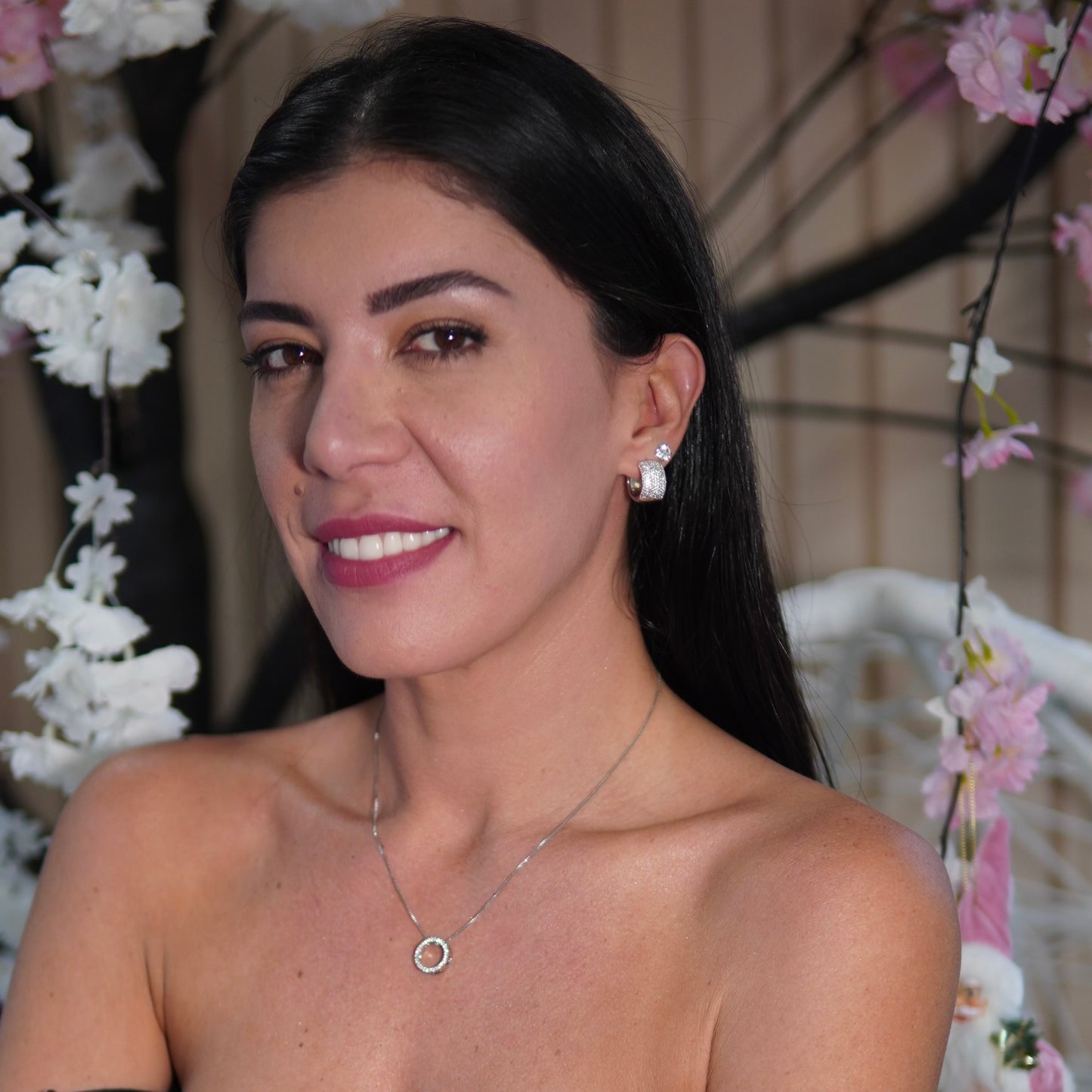 CLASSY HOOPS | White Rhodium Plated