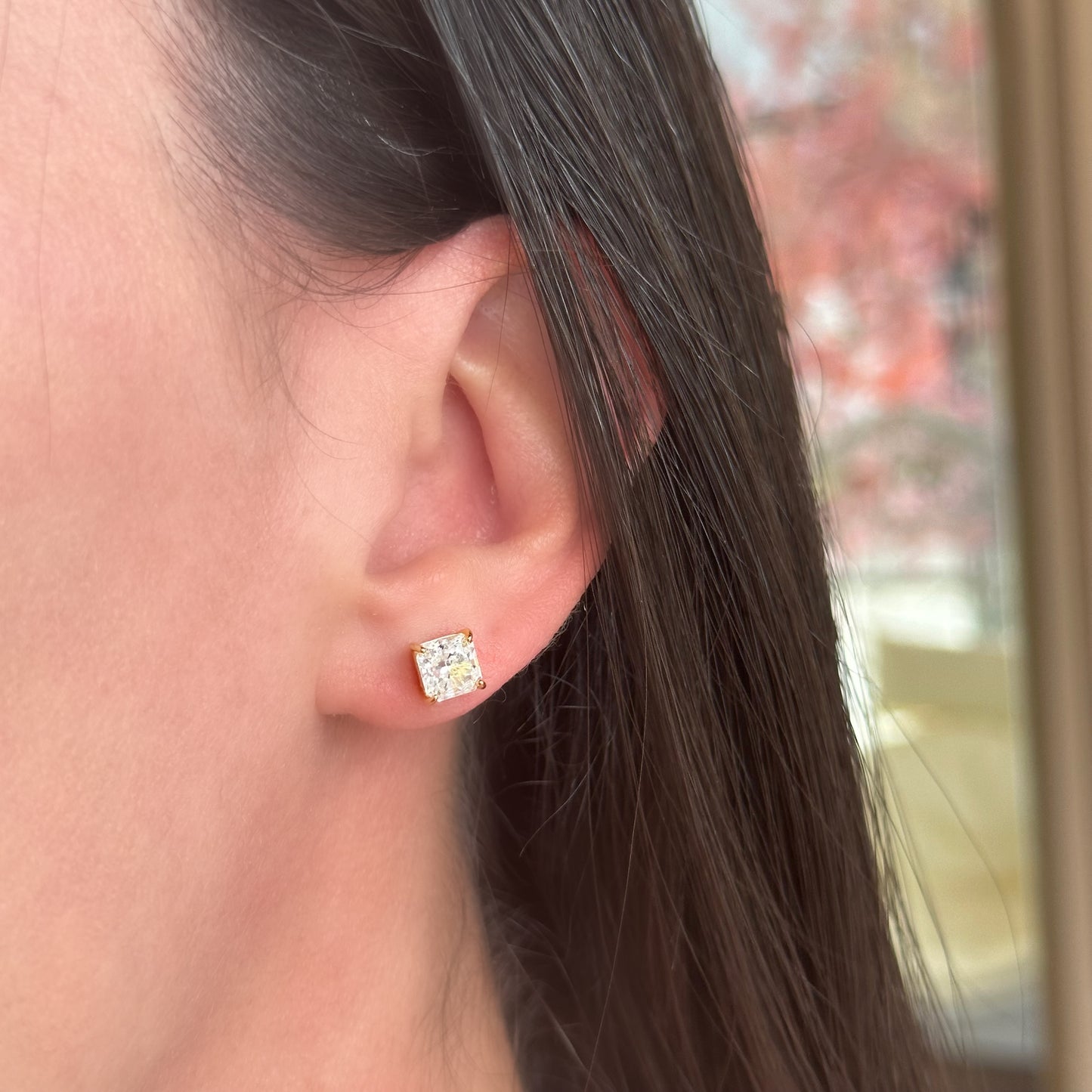 LIKE A DIAMOND SMALL SQUARE EARRINGS | 18K Gold Plated