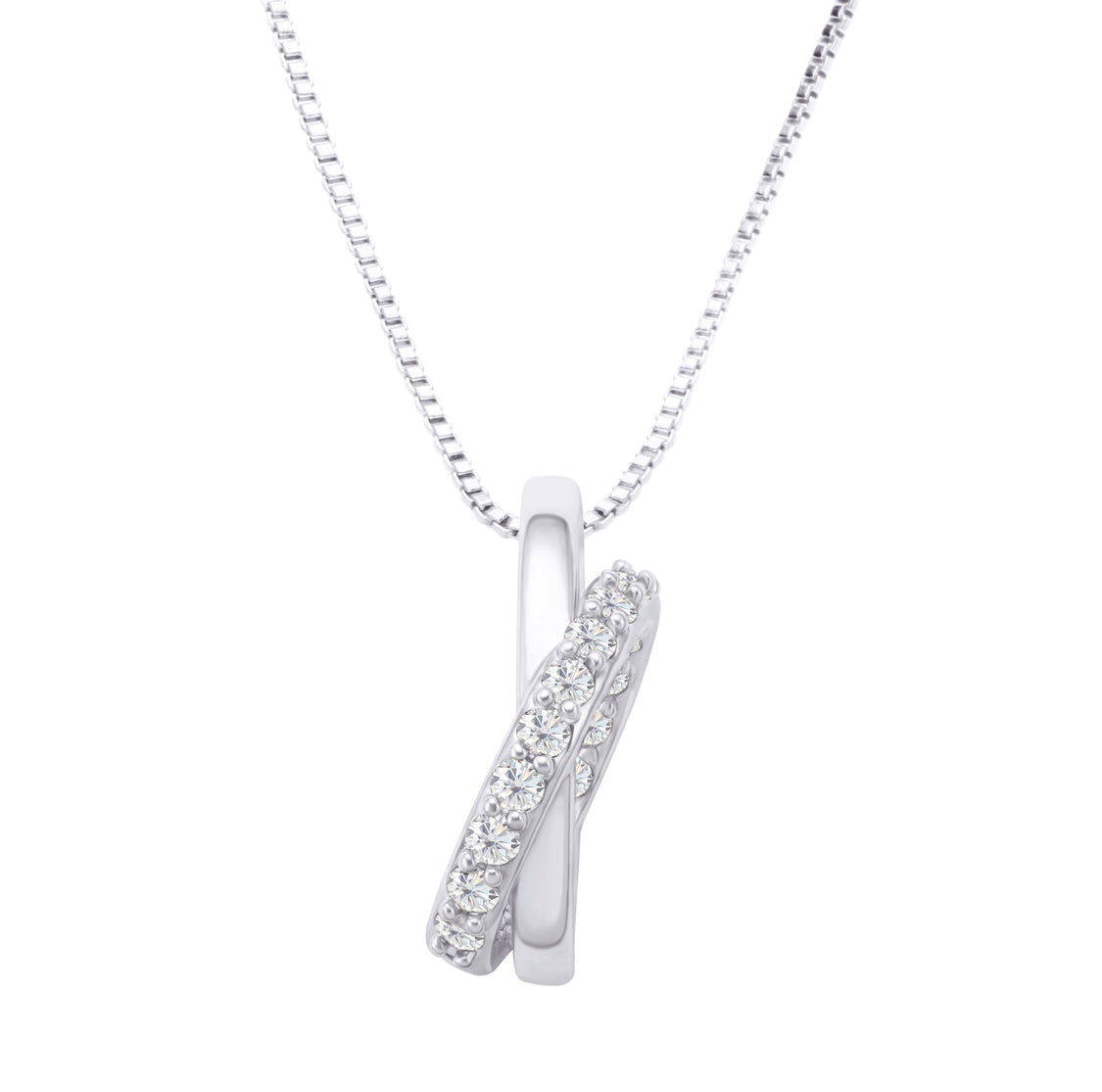 LIORA Necklace | White Rhodium Plated