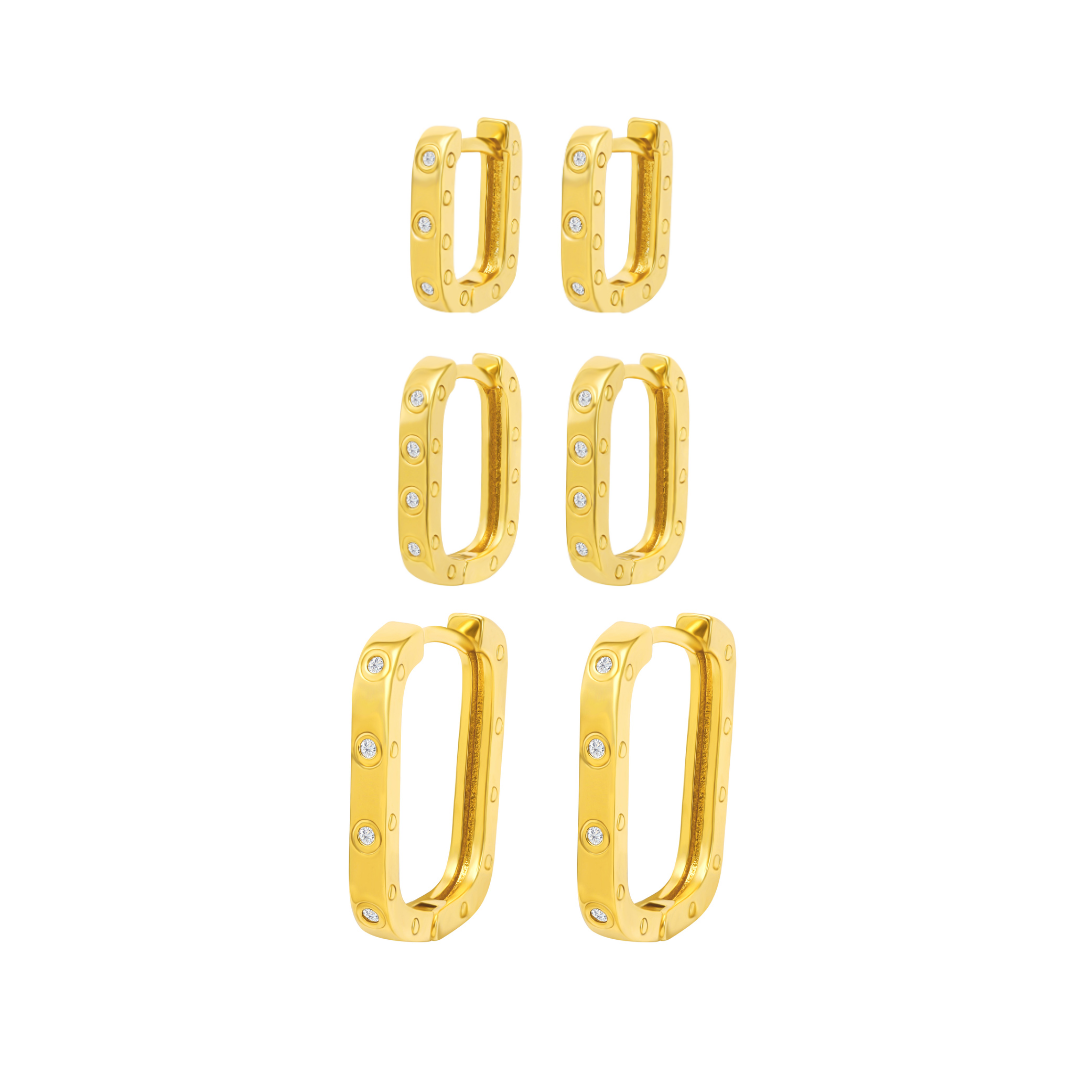 LUNELLE Hoop Trio | 18K Gold Plated