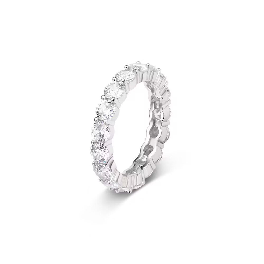 GLAMOROUS RING | White Fourfold Plated