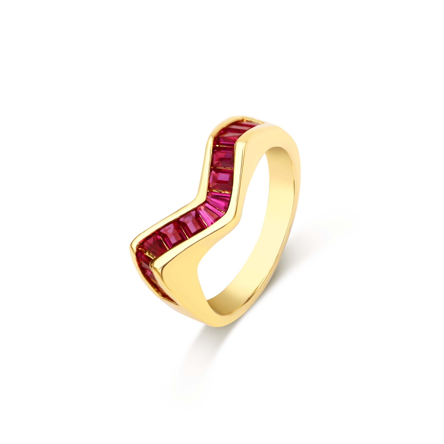PINK UNIQUE RING | Fourfold 18K Gold Plated