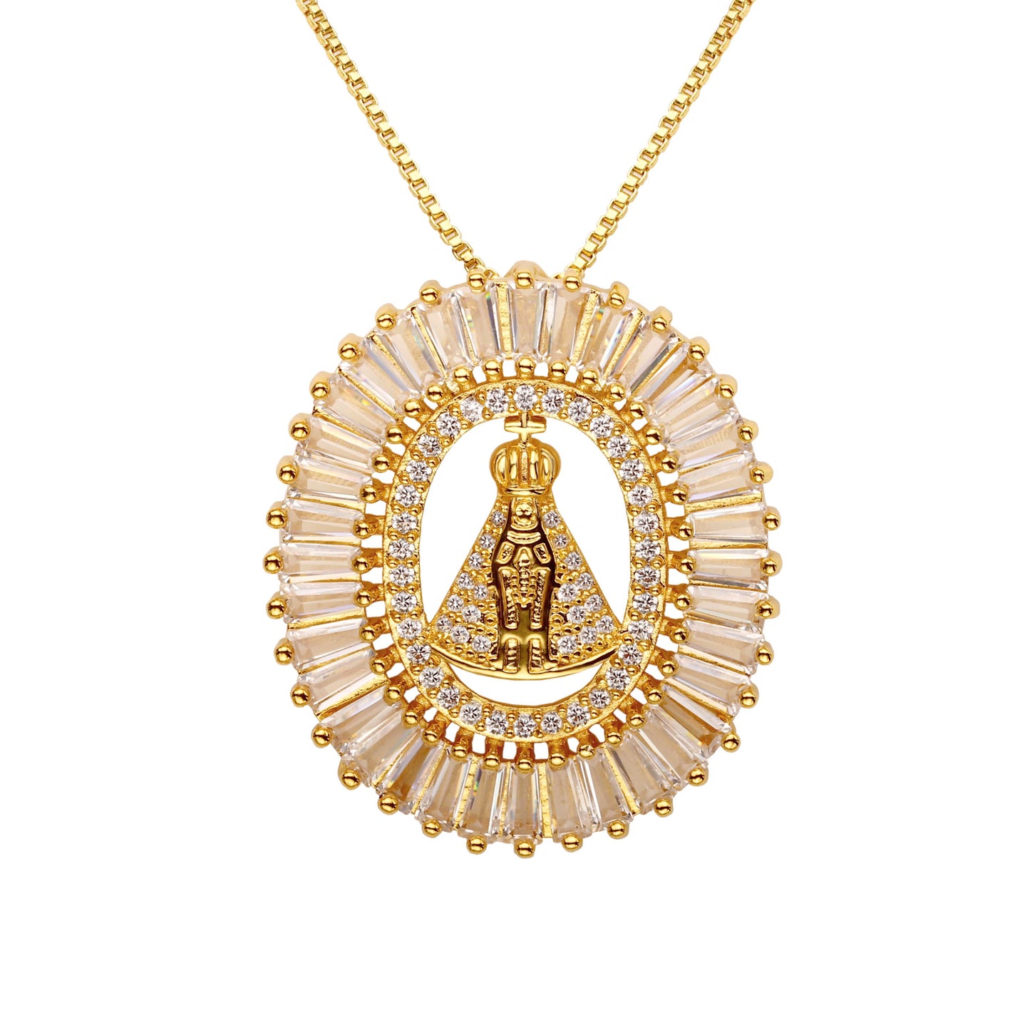 NOSSA SENHORA NECKLACE | Double 18K Gold Plated