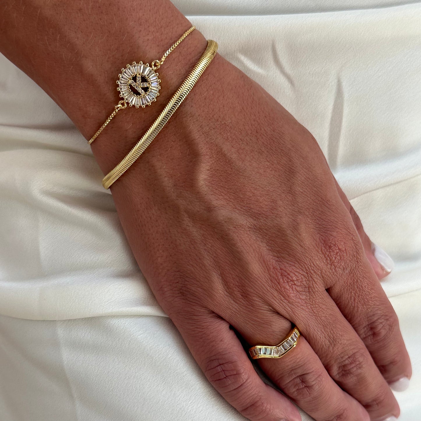 CRYSTAL UNIQUE RING | Fourfold 18K Gold Plated