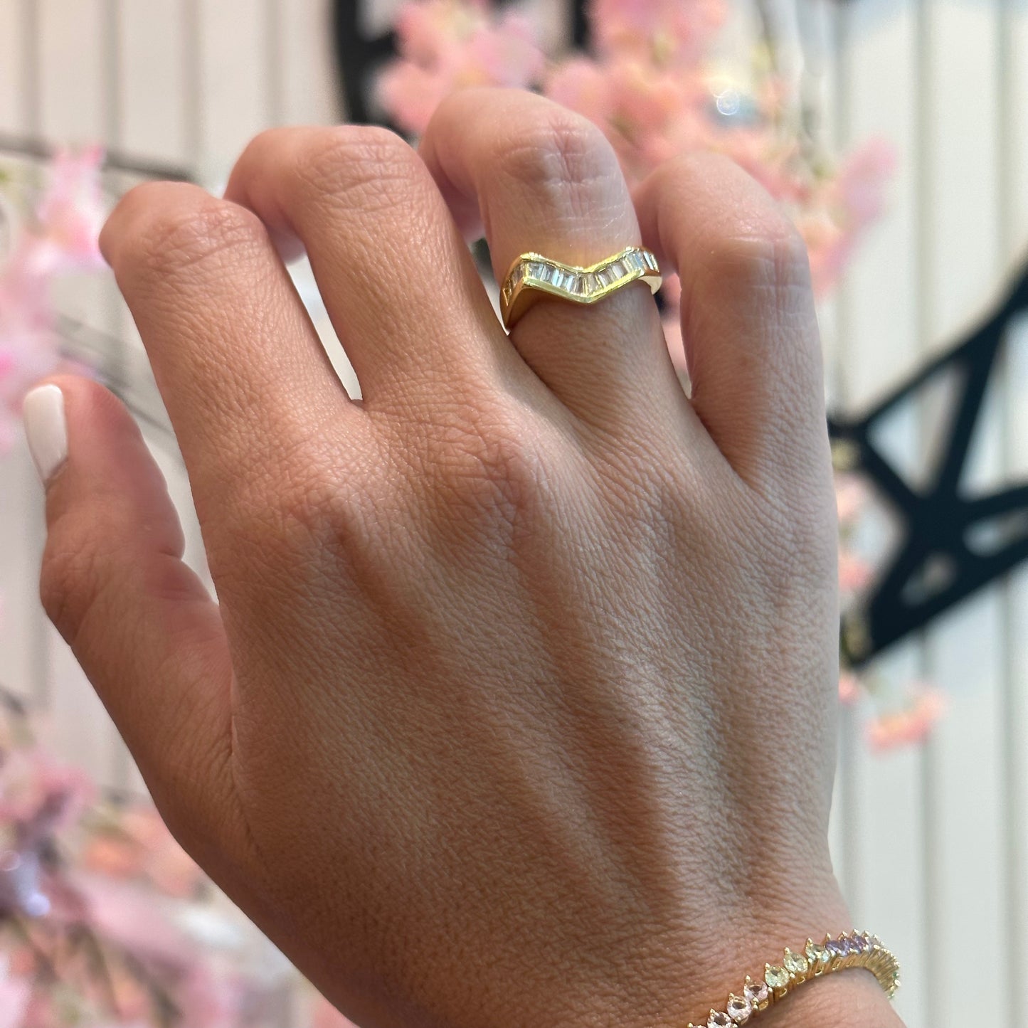 CRYSTAL UNIQUE RING | Fourfold 18K Gold Plated