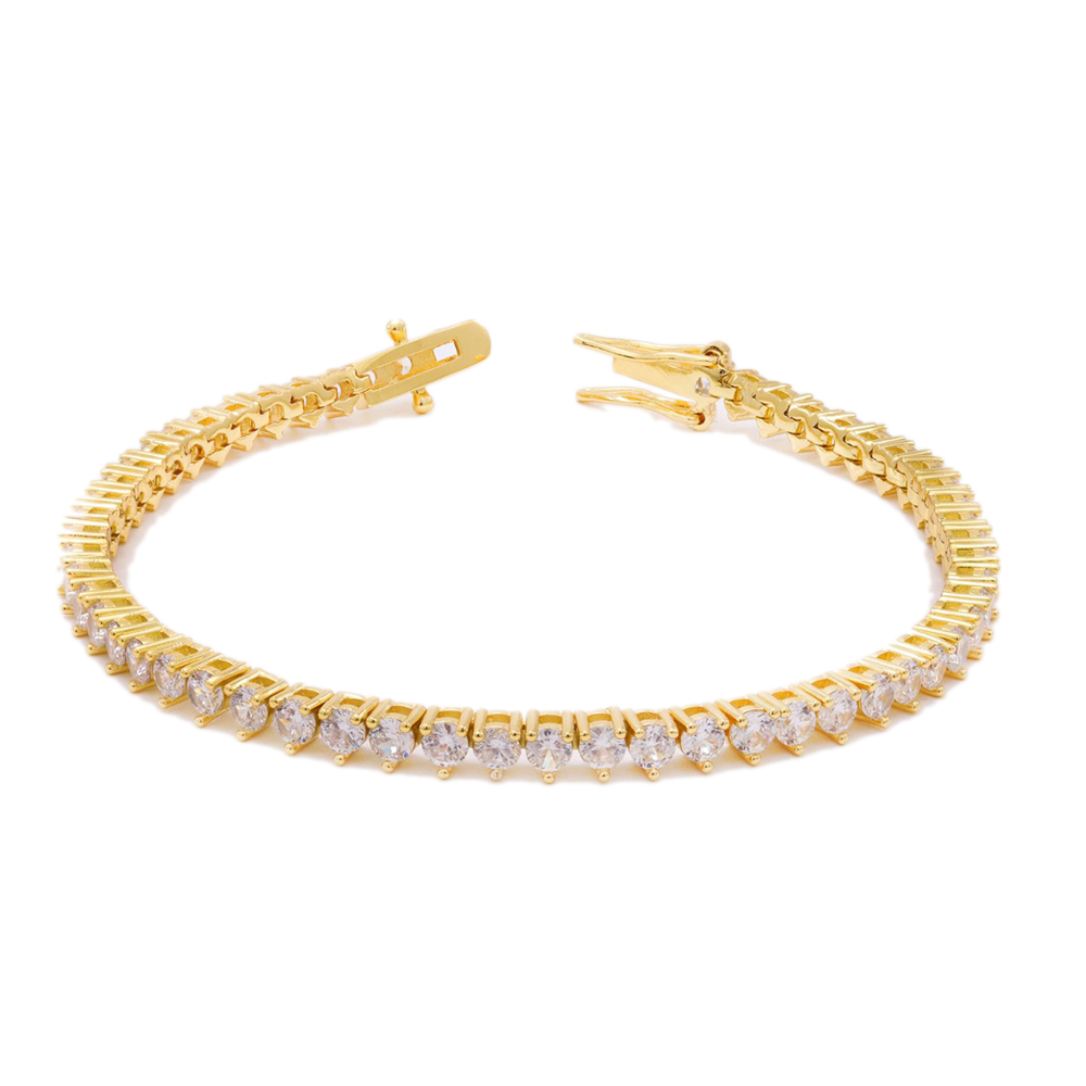 7 IN / 18CM - TENNIS CHAIN BRACELET | 18K Gold Plated