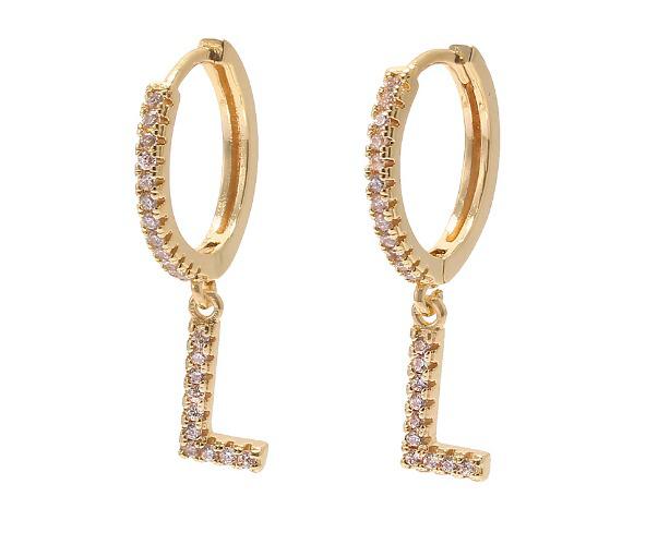 Studded Letters Earrings | GOLD & SILVER - Unique Brazilian Jewelry (4175697608774)