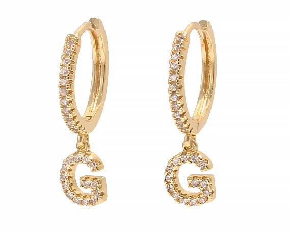 Studded Letters Earrings | GOLD & SILVER - Unique Brazilian Jewelry (4175697608774)