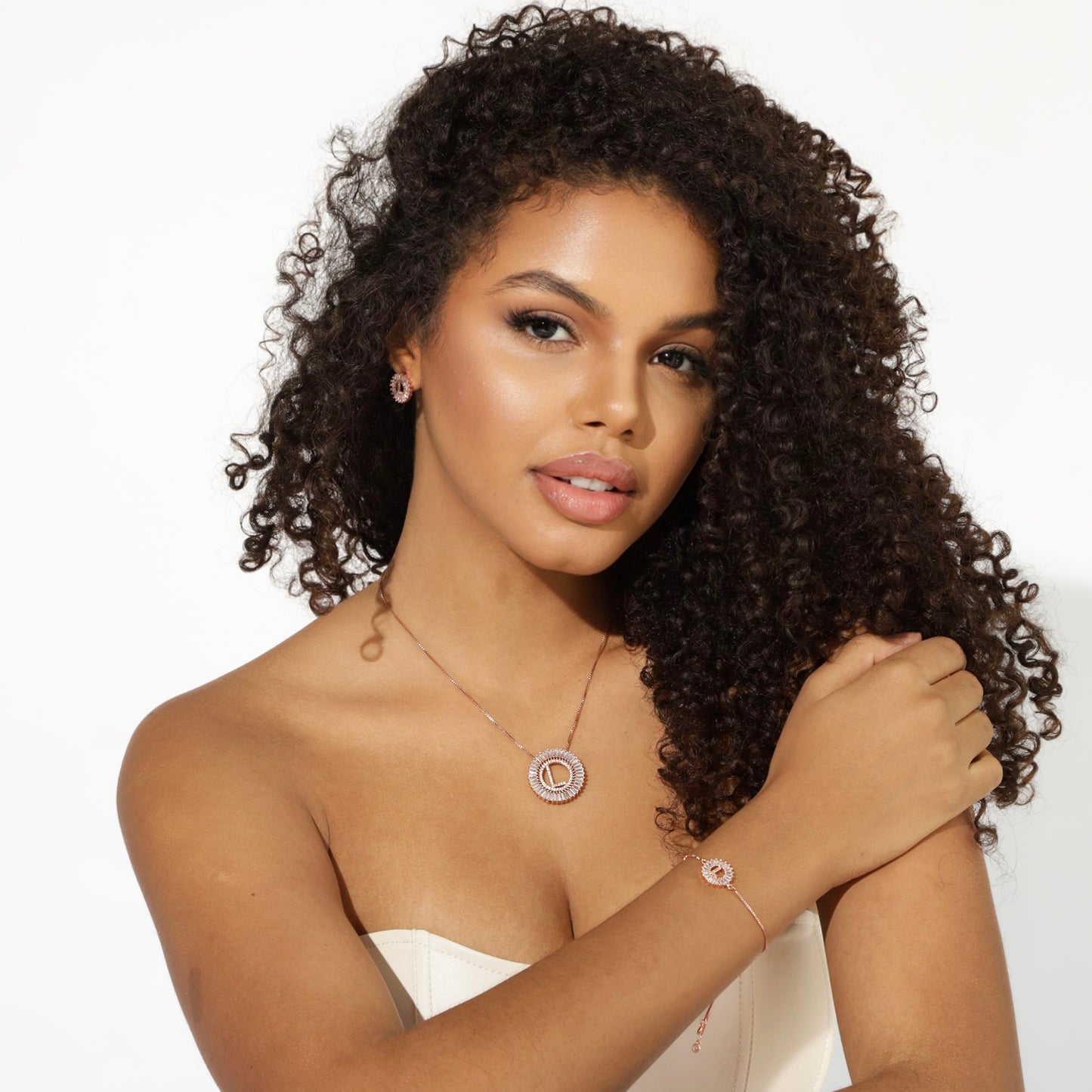 New Mandala Letter Earrings A - Z | ROSE GOLD PLATED
