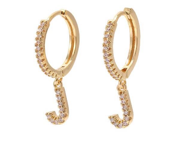 Studded Letters Earrings | GOLD & SILVER - Unique Brazilian Jewelry (4175697608774)