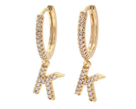 Studded Letters Earrings | GOLD & SILVER - Unique Brazilian Jewelry (4175697608774)