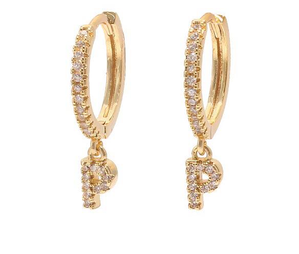 Studded Letters Earrings | GOLD & SILVER - Unique Brazilian Jewelry (4175697608774)
