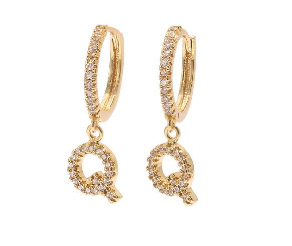 Studded Letters Earrings | GOLD & SILVER - Unique Brazilian Jewelry (4175697608774)