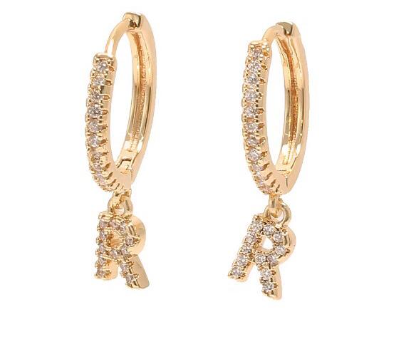 Studded Letters Earrings | GOLD & SILVER - Unique Brazilian Jewelry (4175697608774)