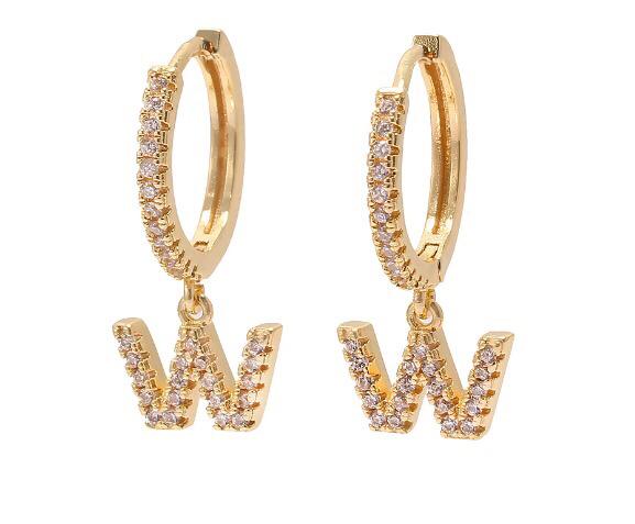 Studded Letters Earrings | GOLD & SILVER - Unique Brazilian Jewelry (4175697608774)
