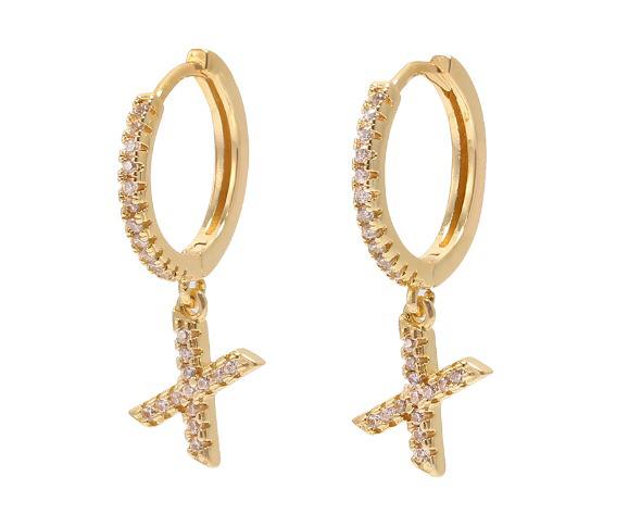Studded Letters Earrings | GOLD & SILVER - Unique Brazilian Jewelry (4175697608774)