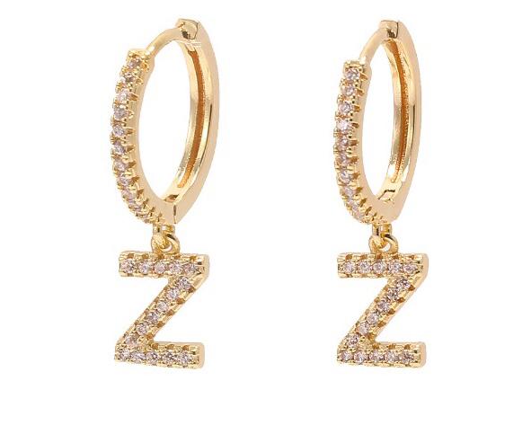 Studded Letters Earrings | GOLD & SILVER - Unique Brazilian Jewelry (4175697608774)